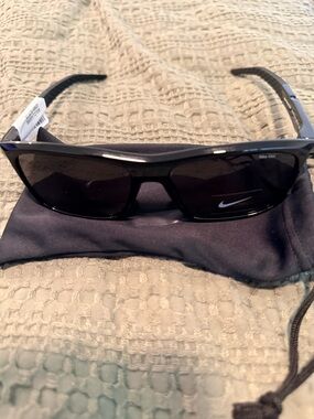 Nike Black Men's Sport Sunglasses with Dark Lenses